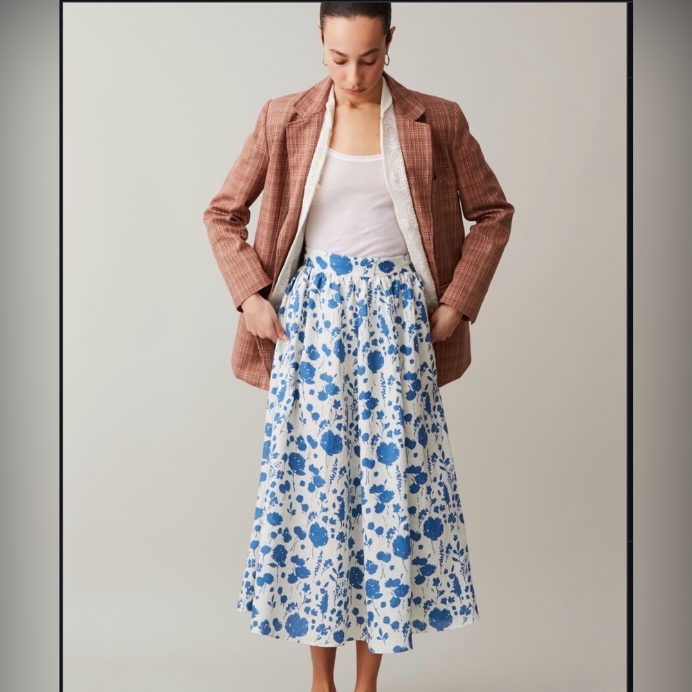 Caron Callahan, Rita Skirt, Floral Linen, XS
